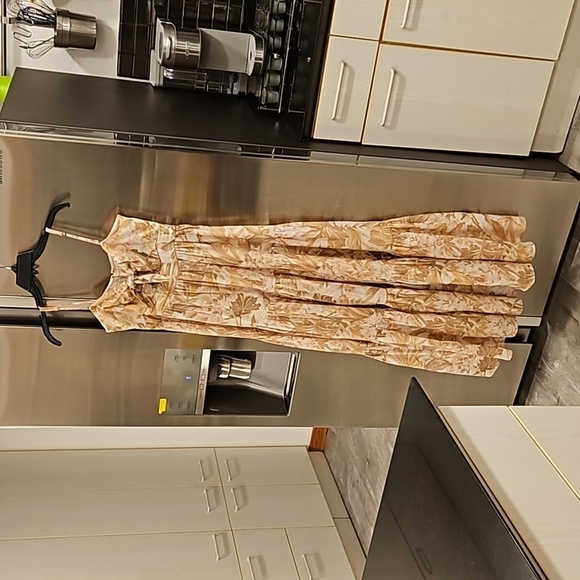 💕ZIMMERMANN💕 Moonshine Andie Tie Front Linen Maxi Dress ~ Sepia Floral Print 2 - Picture 12 of 16